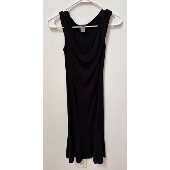 Ann Taylor Black Sleeveless Cowl Neck Midi Dress Size M - Picture 1 of 2